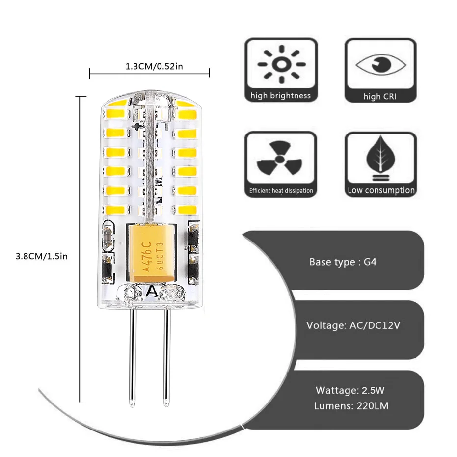 Самые низкие цены 12V Мини G4 светодиодный лампы smd3014 2,5 Вт 48 Светодиодный s огни силикона заменить 20 Вт галогенная лампа для Люстра-прожектор