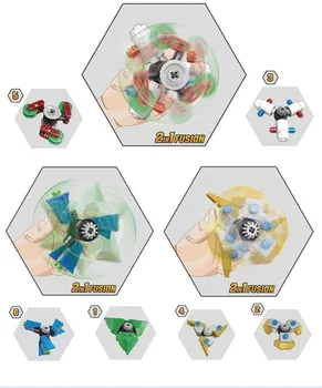 

6pcs/Set DIY fidget spinner Buildable Spiner Plastic Hand Rotating Beblade block For Kids Adult Anti Stress drop shipping
