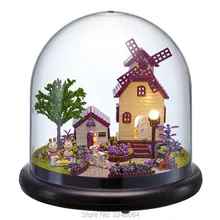 Милая комната 1 шт. DIY Кукольный дом ручной работы кукольный дом мебель Miniatura стеклянная крышка собрать кукольный домик игрушки