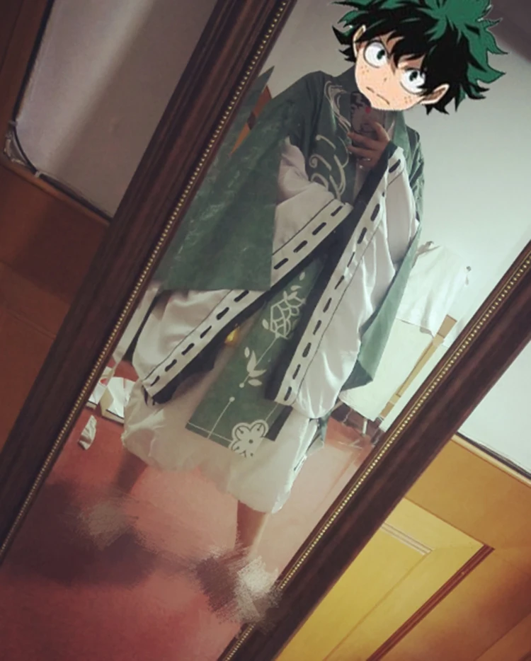 Аниме Boku no MY HERO Academy Midoriya izku, карнавальный костюм, цветочное праздничное кимоно, Униформа, полный комплект, новинка