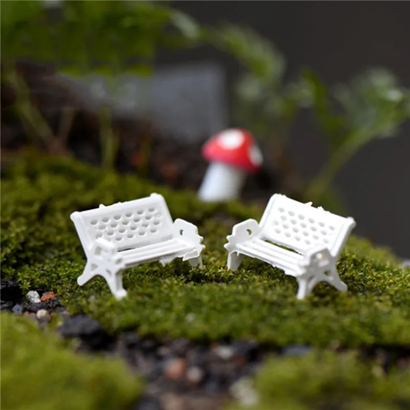 2Pcs White Chair Dollhouse Miniatures Lovely Cute Fairy Garden Gnome Moss Terrarium Decor Crafts Bonsai DIY Gift 2Pcs White Chair Dollhouse Miniatures Lovely Cute Fairy Garden Gnome Moss Terrarium Decor Crafts Bonsai DIY Gift