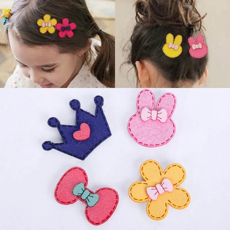 

Korean children's hair accessories magic stickers posted cartoon leather flowers bangs stickers girl broken hair accessories