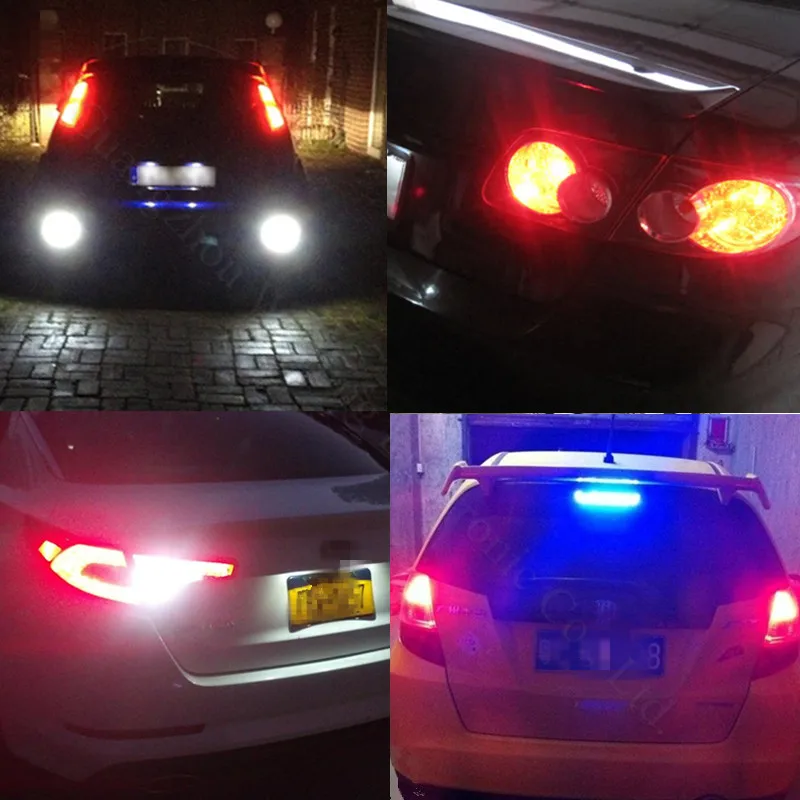 WLJH 2x Светодиодный светильник P21W 1156 BA15S светодиодный 79 2835 SMD Canbus 12 В автоматический