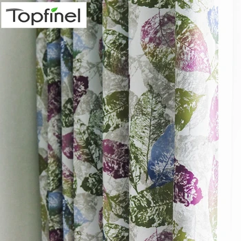 

Topfinel Elegant Modern Leaves Pattern Blackout Windows Curtains for Living Room Bedroom Kitchen Decorative Window Screening