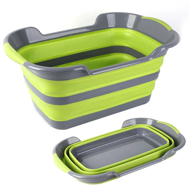 

TPR+PP Foldable Picnic Basket Stand Laundry Basket Toy Storage Box Super Large Bag Cotton Washing Dirty Clothes Big Basket