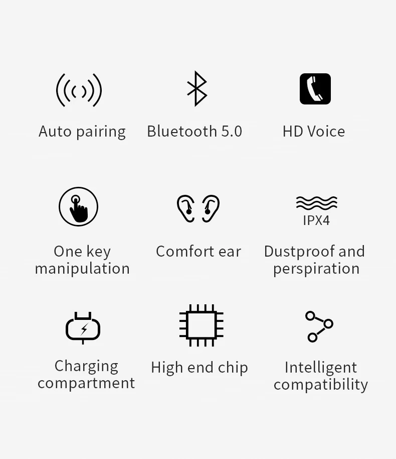 LYMOC TWS настоящие беспроводные наушники V5.0 стерео наушники для телефона Hi-Fi с шумоподавлением басов с HD микрофоном для samsung iPhone