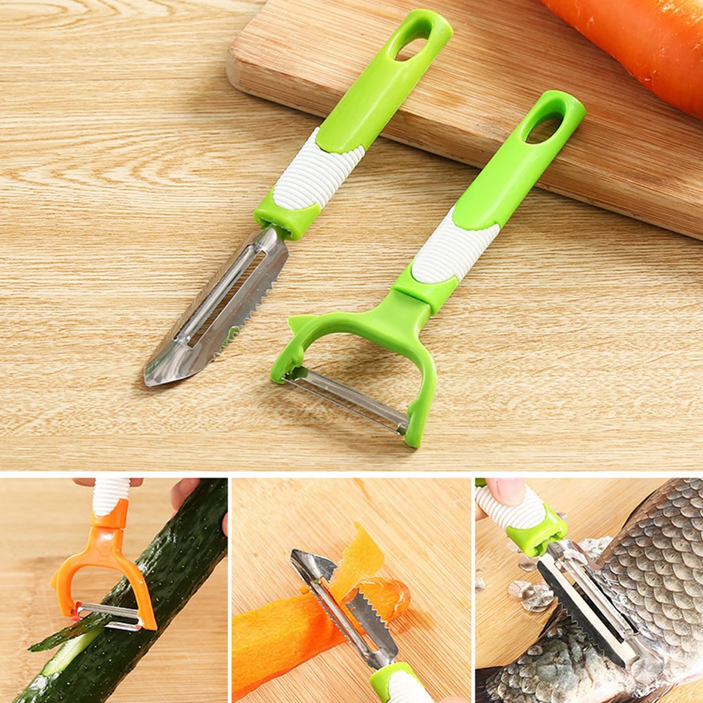 

Multifunctional Stainless Steel Peeler Vegetable Fruit Grater Fish Scale Scraper Durable and Useful
