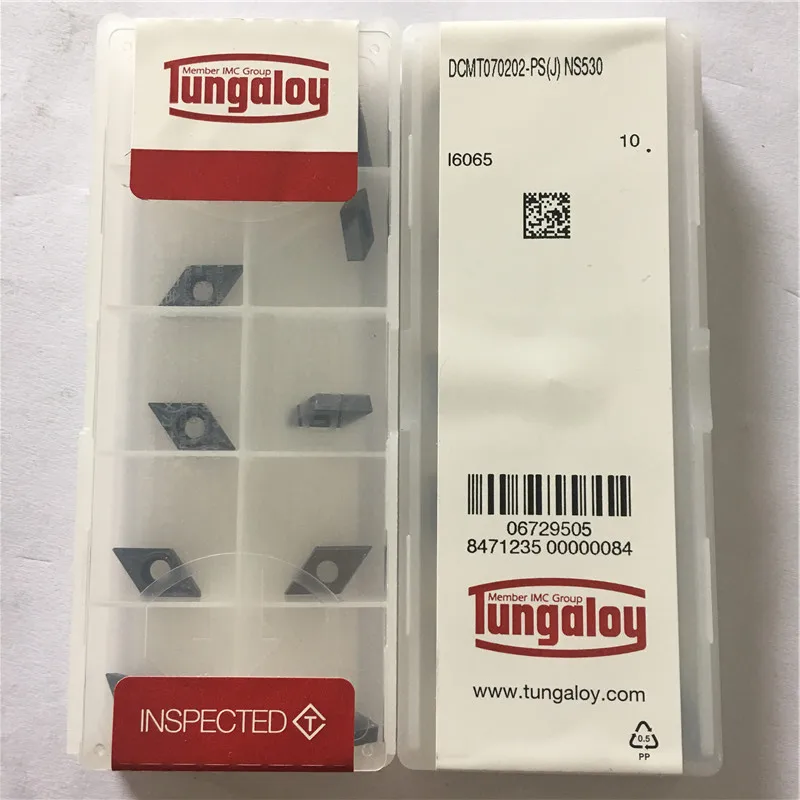 DCMT070202-PS NS530 100% оригинальная карбидная вставка TUNGALOY лучшего качества 10 шт./лот
