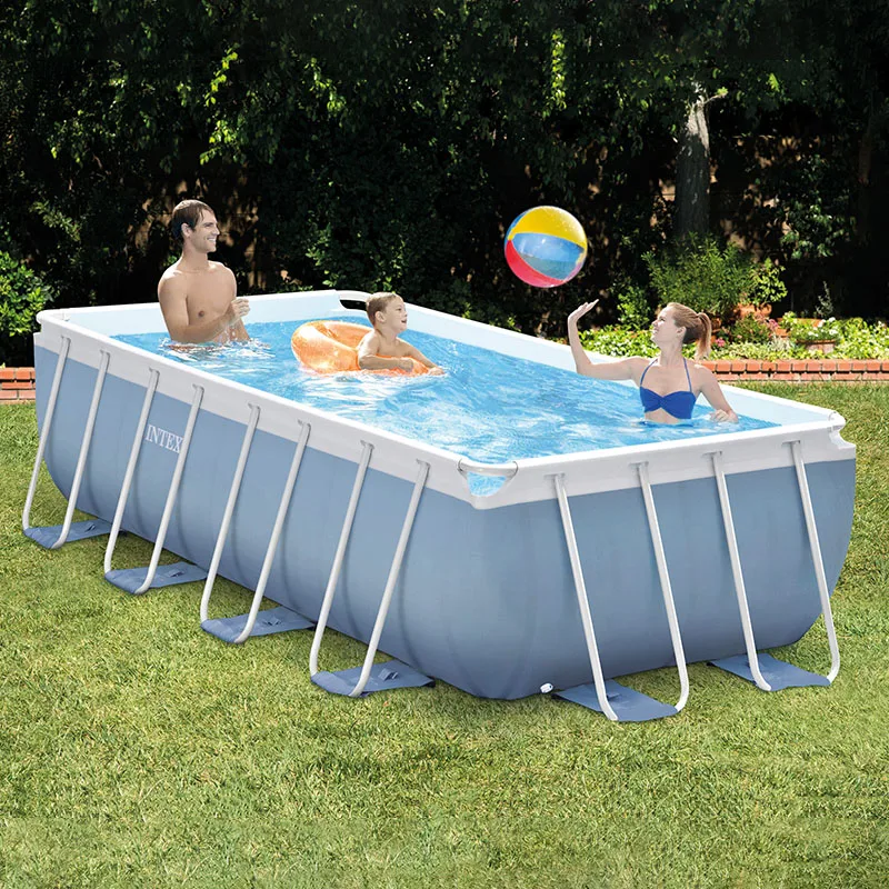 

INTEX Piscina Round Frame Swimming Pool Set Pipe Rack Pond Large Family Swimming Pool With Filter Pump