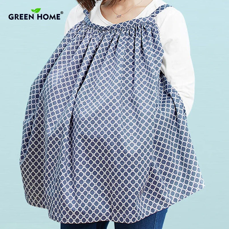 Green Home Breastfeeding Nursing Cover Baby Infant Cotton Scarf plus size for Feeding | Мать и ребенок