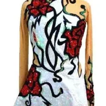 Взрослый Рисунок платье для соревнований на коньках модная новая брендовая одежда для катания на коньках для женщин DR3387