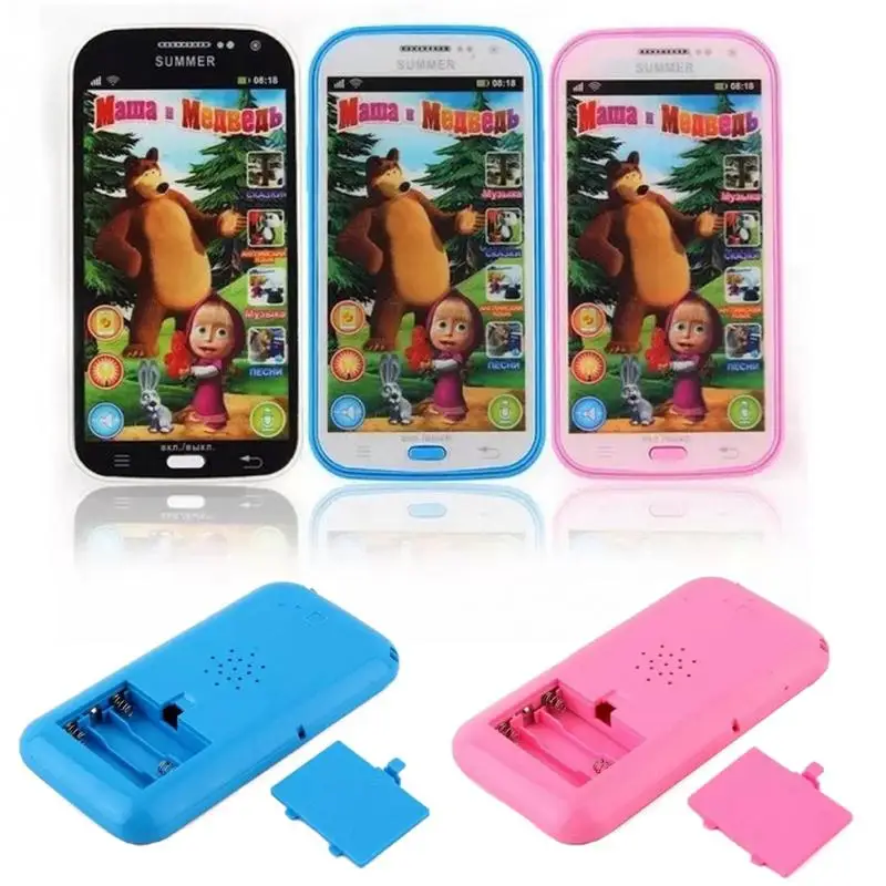 Английский/русский песня детский телефон игрушка симулятор музыкальный телефон сенсорный экран детская электронная обучающая игрушка