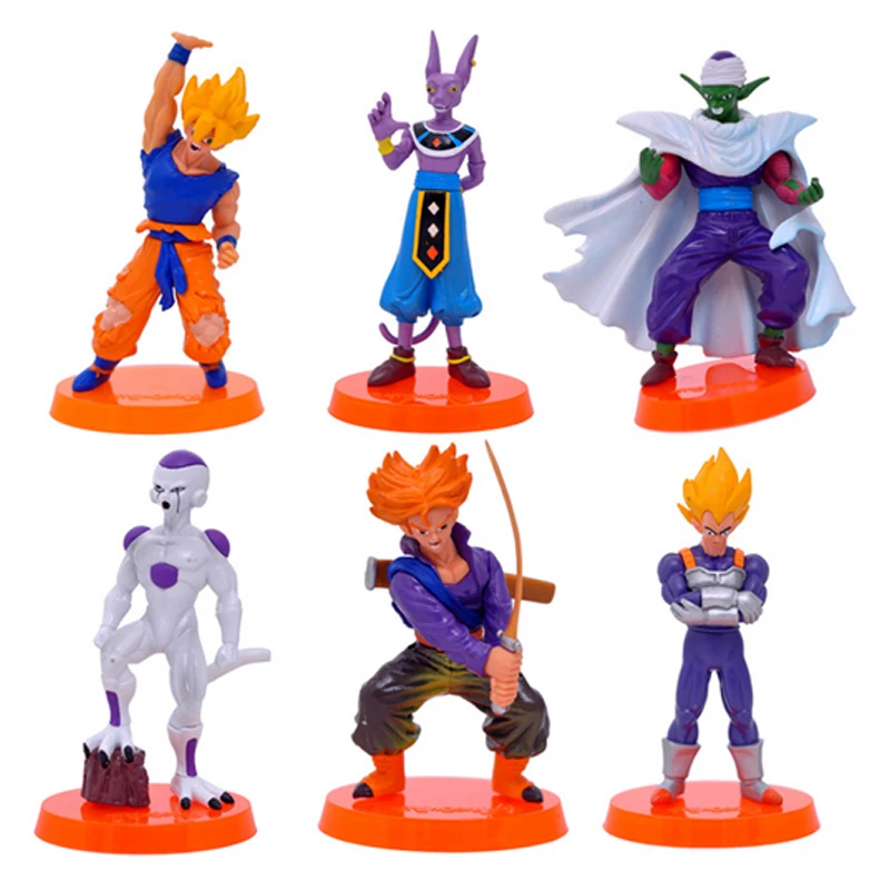 HOT Anime Dragonball Z Set of 6x 5 Action Figures 55th Version PVC Models Dolls font