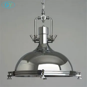 

Large Heavy Lustres Industrial lighting Vintage Metal Warehouse pendant Lamp black chrome gold luminaire fixture pendientes luz