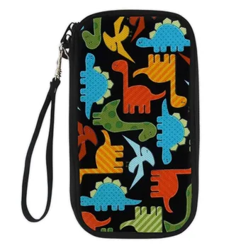 

More Position Wallets Credit Card Cover Dinosaur Pattern Printed Travel Passport Large Capacity Function Storage Organizer Bags