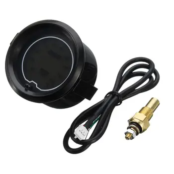 

52mm Universal Car Gauges Meter Water Temp Temperature Gauge 7-Color Digital LED Light Display