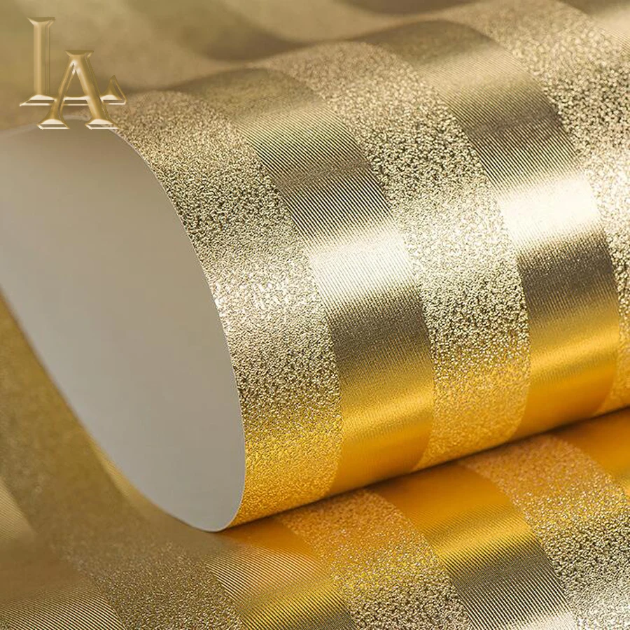 Gold metallic behang promotie winkel voor promoties gold metallic ...