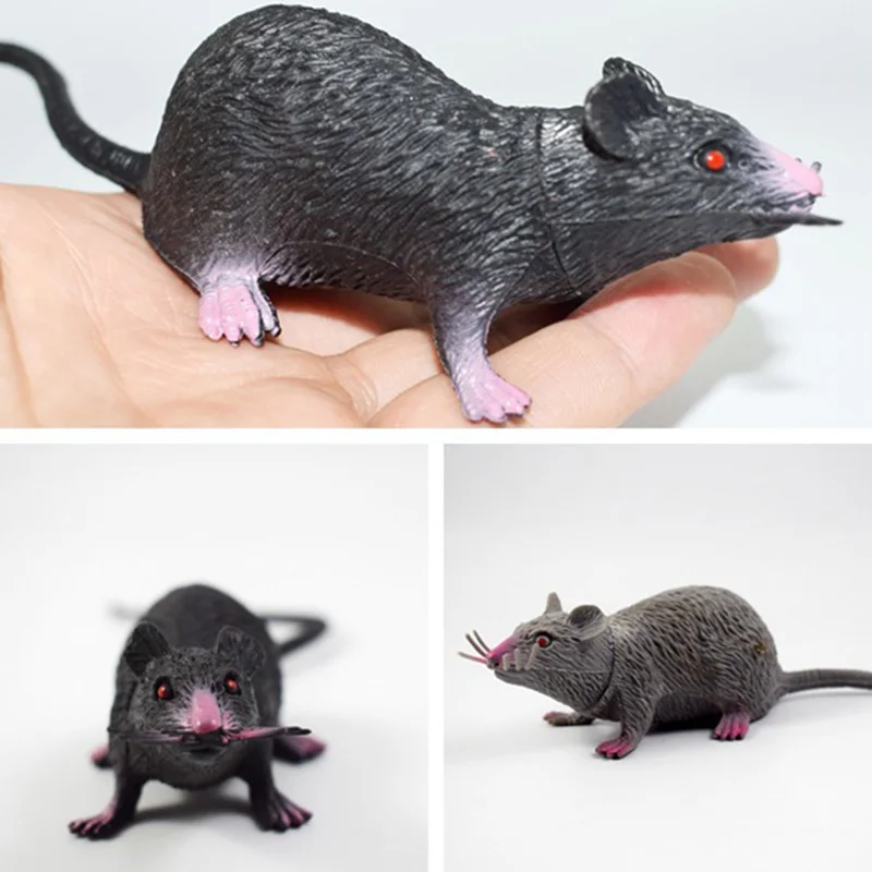 

1Pc Plastic Rats Mouse Model Trick Toys Halloween Decor Tricks Pranks Props Toy