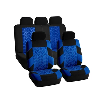 

Blue Red Car Seat Covers Set Universal Fit Most Cars Embroidery Covers with Tire Track Detail Styling Car Seat Protector