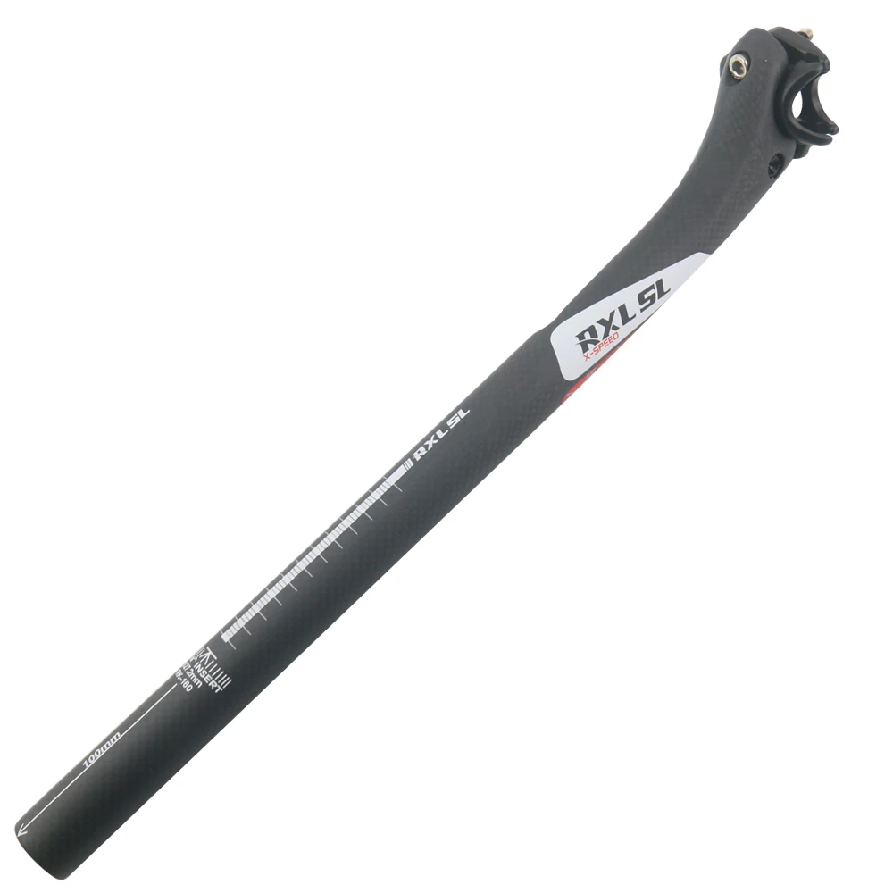 RXL SL Bicycle Seat Post 27.230.831.6mm Carbon Seatpost Mtb Bike Offset 25mm 3K Matte RedGrey Seatposts carbon  (4)