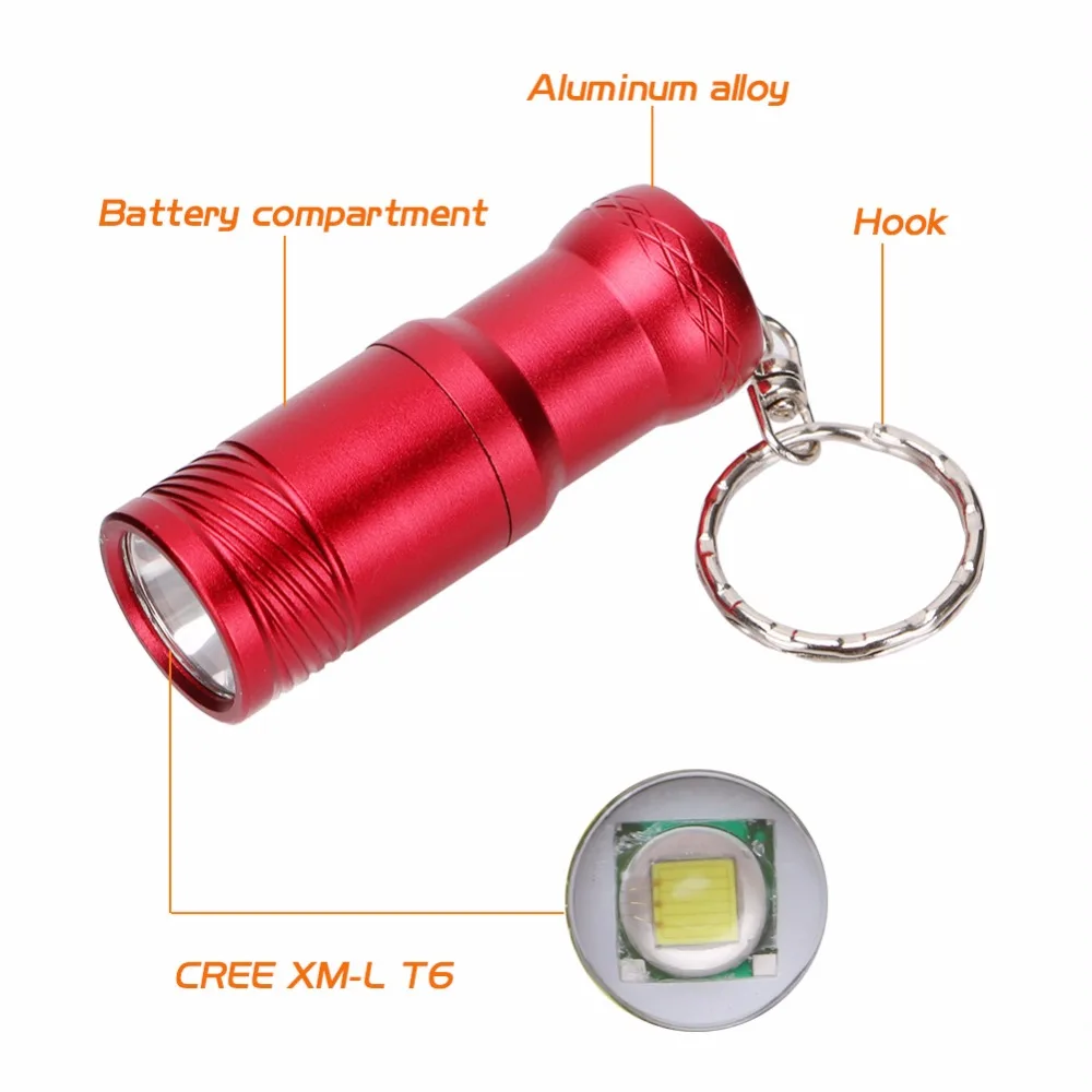 2000 лм супер яркий мини-фонарик 5 цветов T6 светодиодный 3 режима портативный светодиодный фонарик Lanternas мини брелок фонарик Фонарь