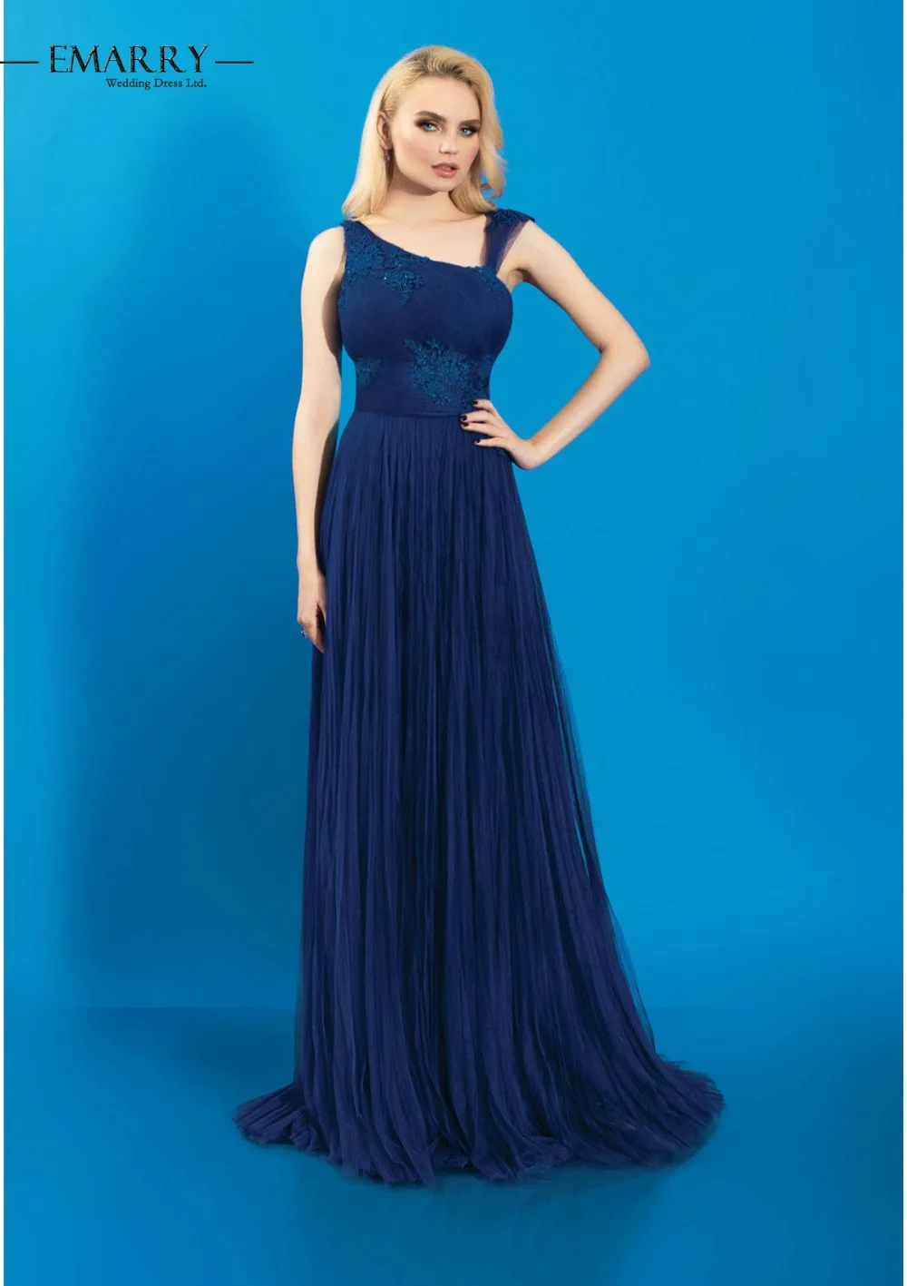 Generous Royal Blue Evening Dress