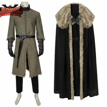 

Game of Thrones season 8 Jon snow Cosplay Costume outfit custom made cloak