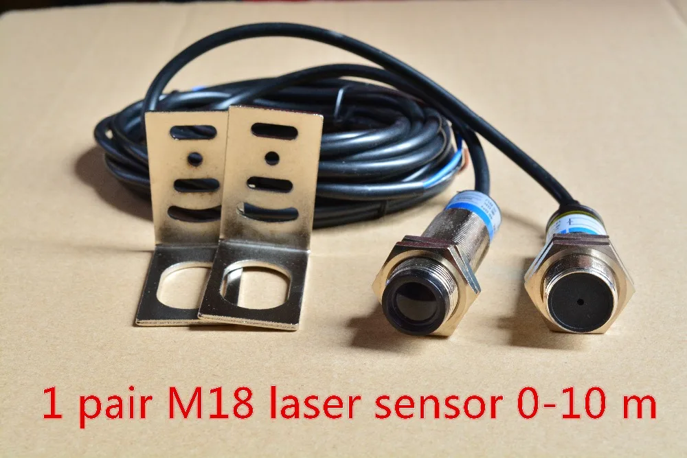 1pair M18 laser photoelectric sensor optoelectronic switch NPN or PNP