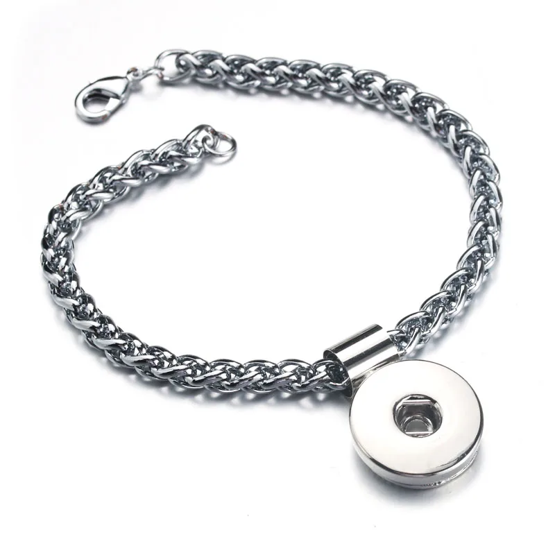 

Boom Life Stainless Steel Snap Button Bracelet & Bangles Lobster clasp Bracelet Fashion Jewelry Fit 18mm Snap Button 8229