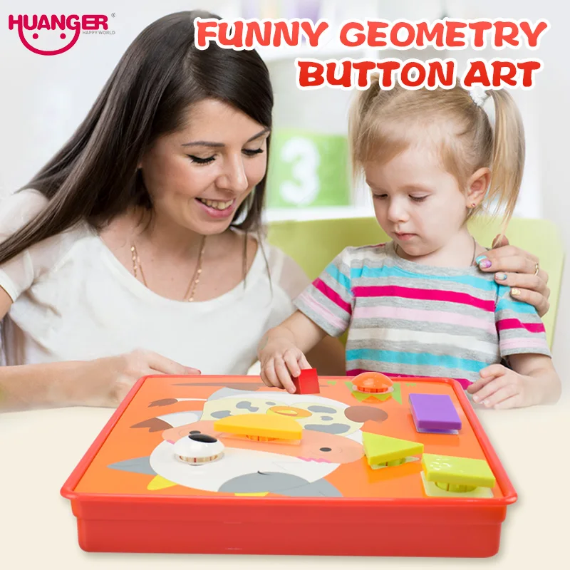 

Huanger 3D Blocks Toys Hobbies Baby 3D Funny Geometry Art for Children Educational Game Composite Picture Interaction gift