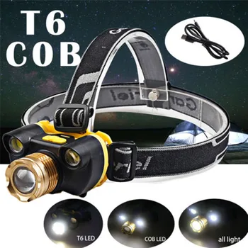 

PROBE SHINY 2017 Zoomable 15000LUMENS 3X XM-L T6 LED 18650 Headlamp Rechargeable USB Head Light Torch Lamp Dropshipping 911