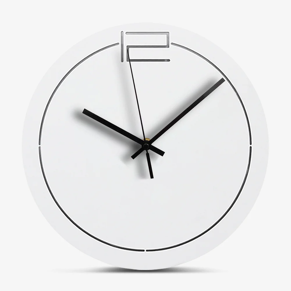 

Nordic Modern Wooden Wall Clock Bedroom Living Room Decorative Clock Europe Silent Quartz Wood Circular Hanging Wall Clock White