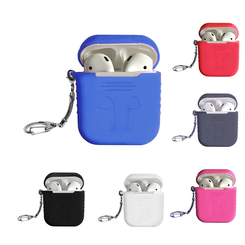 

Protective Case Skin Cover for Apple Airpods 3rd Generation Silicone Bay Cases + Stainless Steel Key-chain for Air Pods