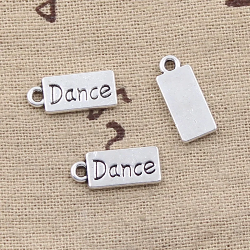 

10pcs Charms plates dance 7x17mm Antique Making pendant fit,Vintage Tibetan Silver,DIY bracelet necklace
