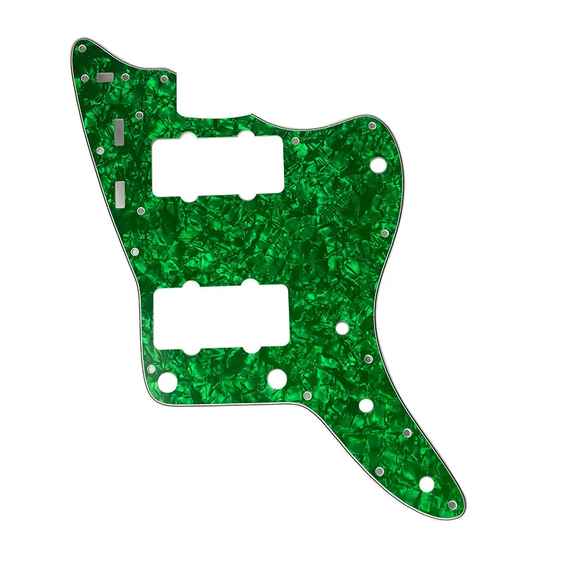 Pleroo аксессуары для гитары Pickguard костюм-для MIJ Japan Jazzmaster Стиль гитары Pickguard царапины пластины Замена - Цвет: 4Ply Green Pearl