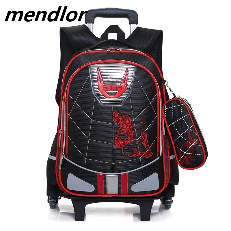 

Waterproof Wheeles Bags School Boys 2018 Removable Trolley Backpack School Children Large Capacity Book Bags Travel Luggage Bag