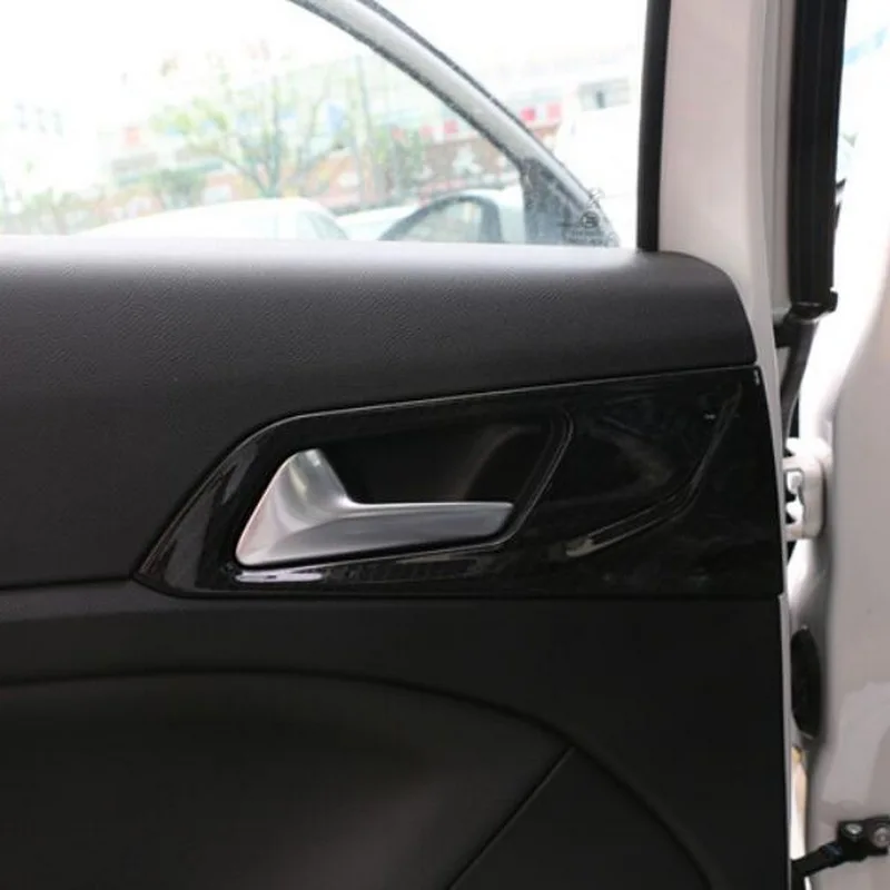 Tonlinker встроенный в дверь автомобиля ручка чехол наклейка для peugeot 308 T9-19 Автомобиль Стайлинг 4 шт. ABS углеродное покрытие стикер
