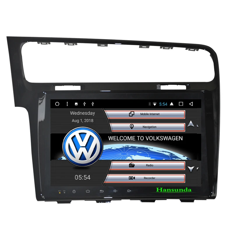 

Android 8.1 Car Multimedia Player For VW Volkswagen Golf 7 MK 7 with GPS navigation WIFI GPS free map BT SWC mirror link