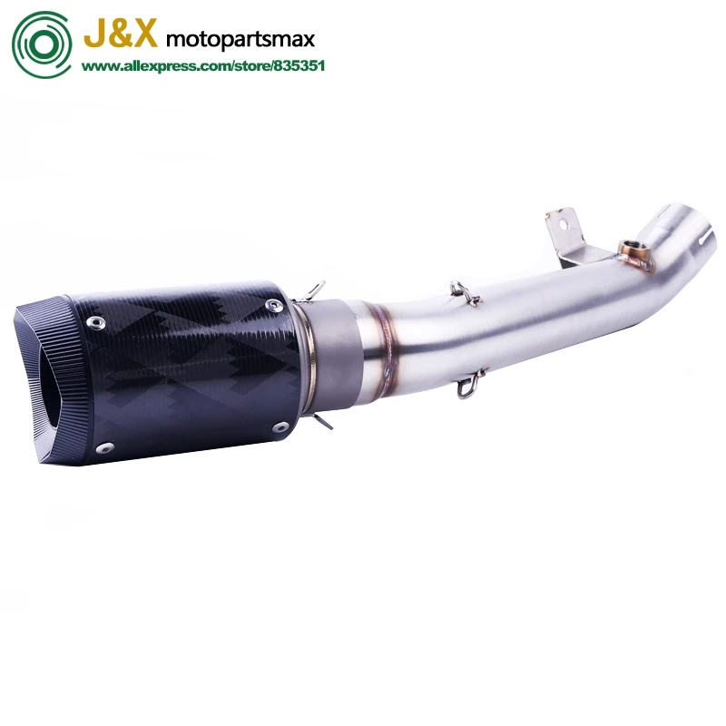 ZX 10R ZX10R Motorcycle exhaust middle pipe + Muffler full system for