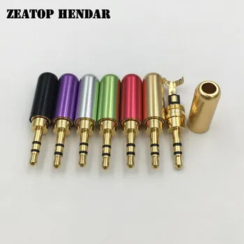 

50Pcs Aluminum Mini 2.5 Jack 2.5mm Stereo 3 Pole with Clip Hook Male Audio Plug for Earphone DIY Repairing Soldering Connector