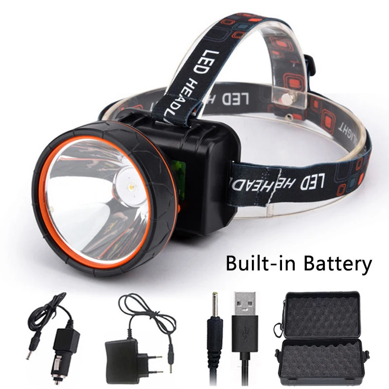 

Z20 Bright Headlamp XM-L T6 3500LM Head Light Head Flashlight LED Headlight Build-in Rechargeable Battery Head Lamp for fishing
