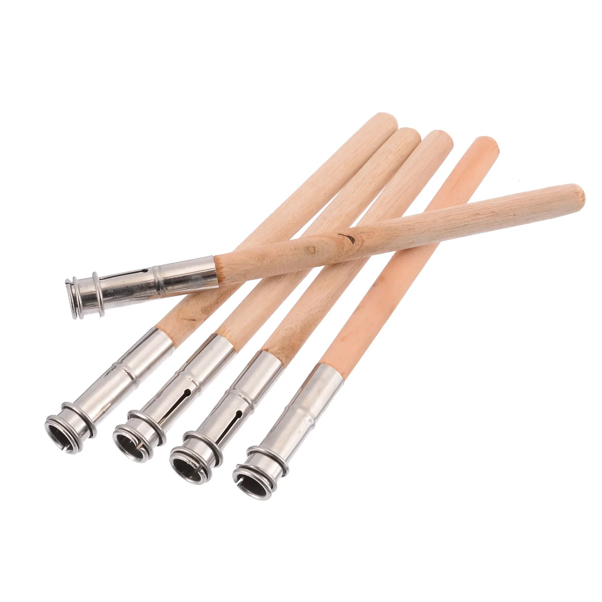 5pcs Pencil Extender Adjustable Wood Lengthener Holder Painting Drawing Tool for School Office Supply