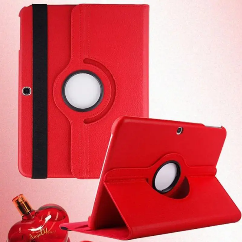 

New Litchi Pattern Case For Samsung Galaxy TAB4 10.1 Inch Tablet PU Leather Case Cover 360 Degrees Rotating