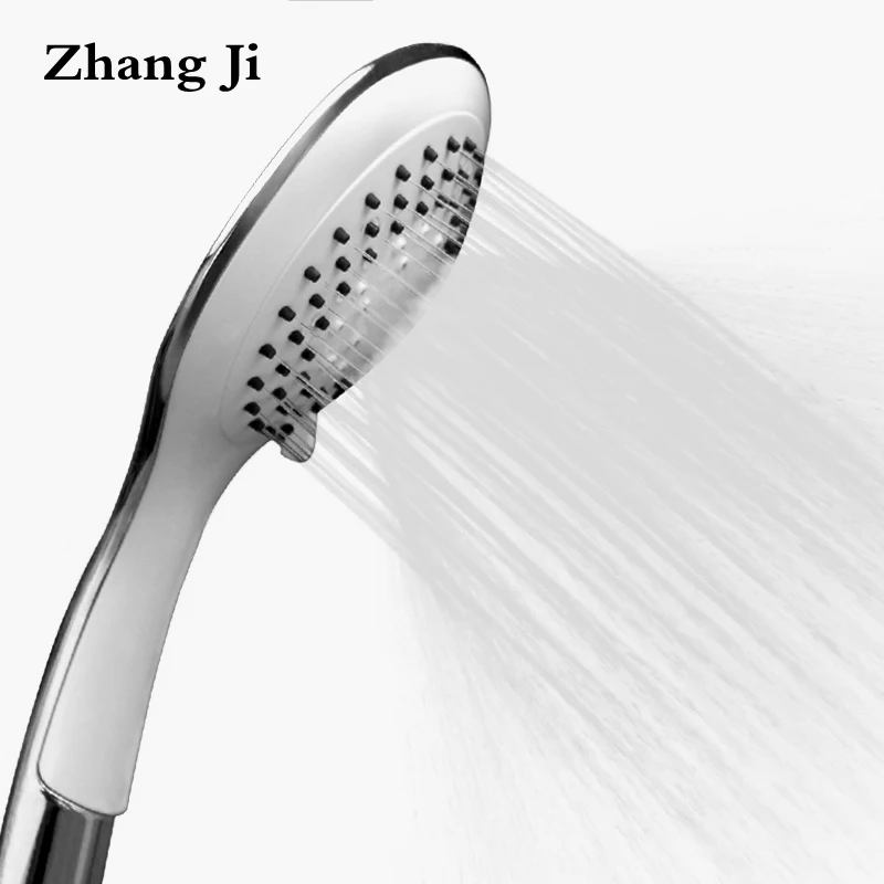 

Zhangji White ABS Function Hand Showerhead 4 Modes Spray Nozzle Showers Bathroom Chrome Plastic Water-Saving Filter Shower Head