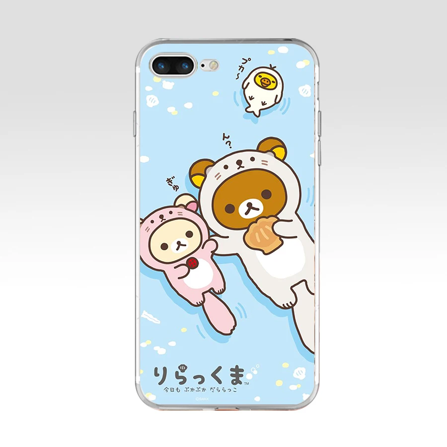 85AQ Забавный Милый мультяшный Rilakkuma мягкий ТПУ силиконовый чехол для Apple iPhone 6 6s 7 8