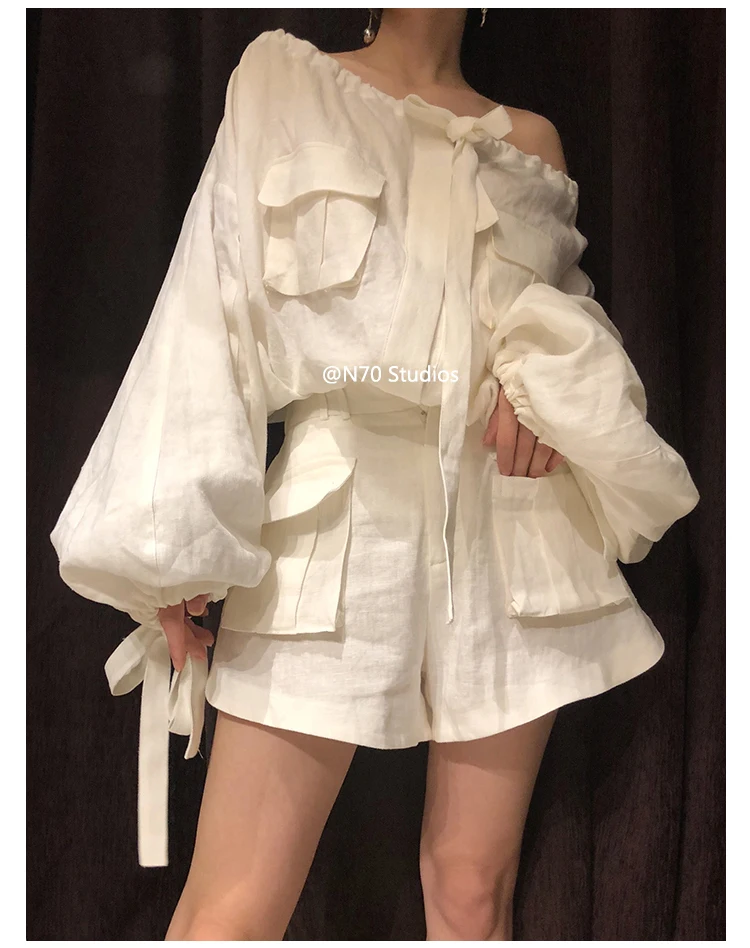 2 piece linen short set