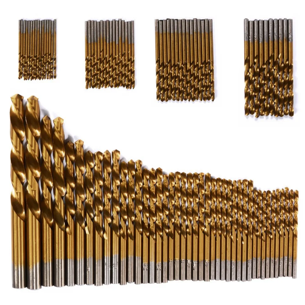 Twist Drill Bit Set 1.5mm-10mm 99pcs/set Titanium Coated Drill Bits High Speed Steel HSS Tool For Power Tools Twist Drill Bit Set 1.5mm-10mm 99pcs/set Titanium Coated Drill Bits High Speed Steel HSS Tool For Power Tools