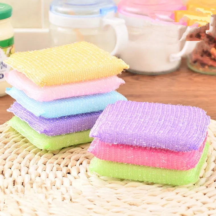 8pcs Multifonction Magic Dish Bowl Cleaning Brushes Scouring Pad Pot