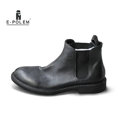 

Autumn And Winter Handmade Goodyear Set Foot Men's Leather Boots Japanese Retro Cockerel Chelsea Leather Shoes Boots Men