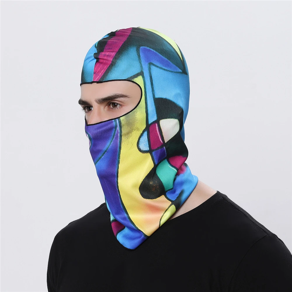 3D Балаклава маска для лица мотоциклетная маска для лица Велоспорт Теплый головной убор ветрозащитная дышащая маска для мотокросса Лыжная маска для всего лица - Цвет: 00BB34